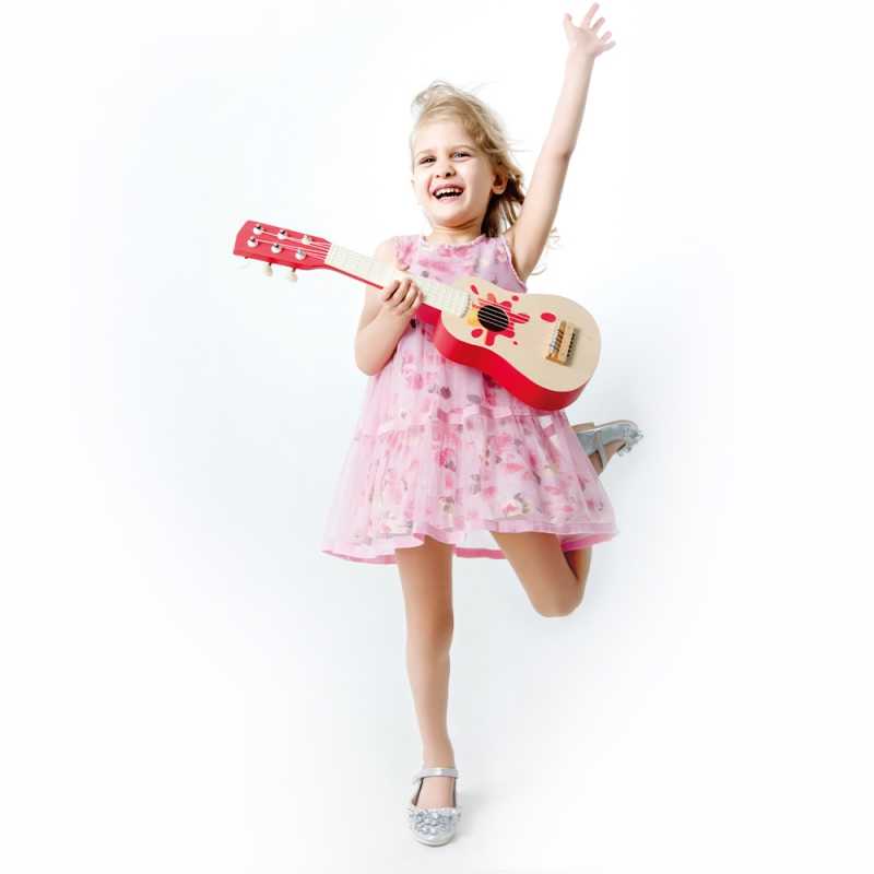 Medinė vaikiška akustinė gitara 