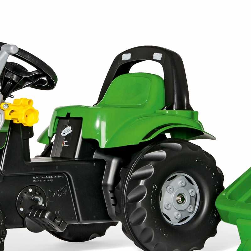 Pedalais minamas traktorius su priekaba ir kastuvu Rolly Toys, žalias