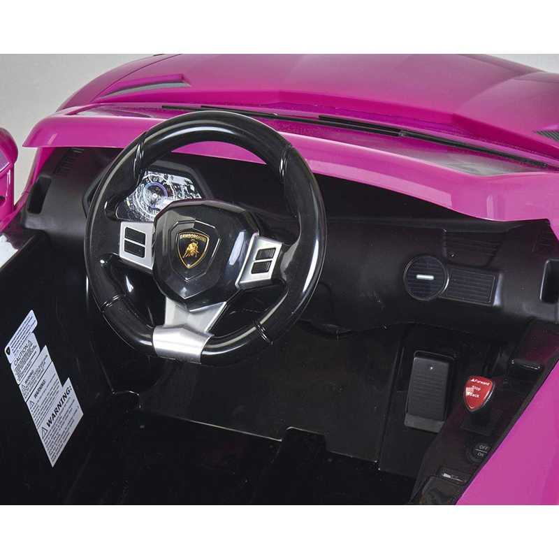 Vaikiškas vienvietis elektromobilis - Lamborghini Aventador, rožinis