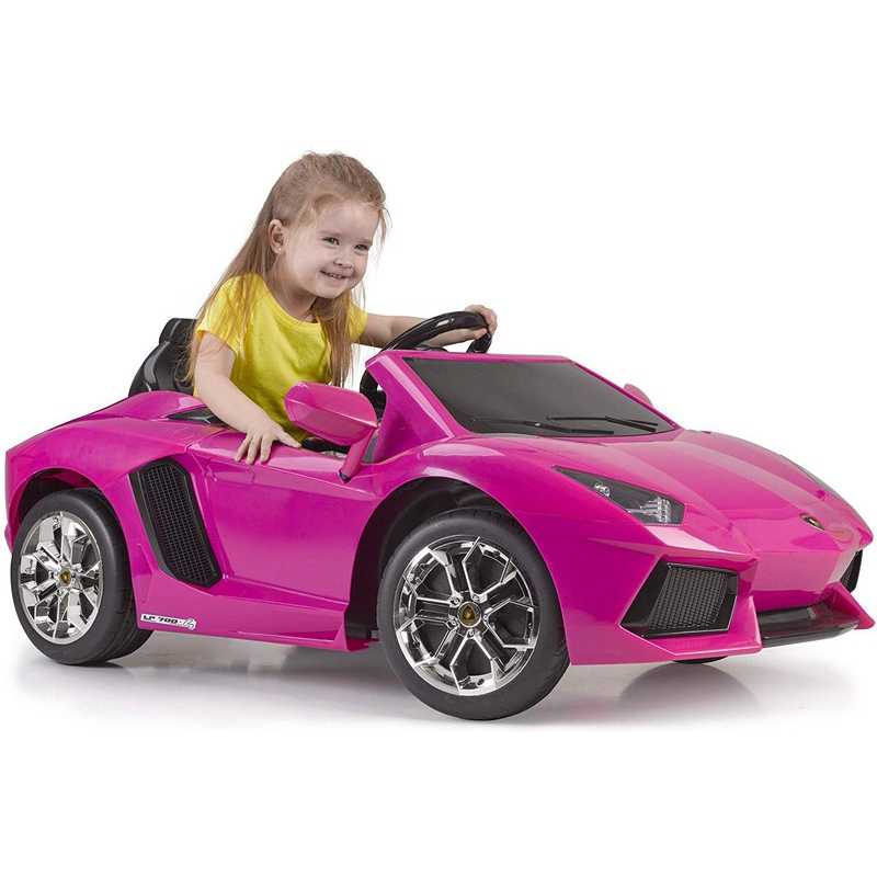 Vaikiškas vienvietis elektromobilis - Lamborghini Aventador, rožinis