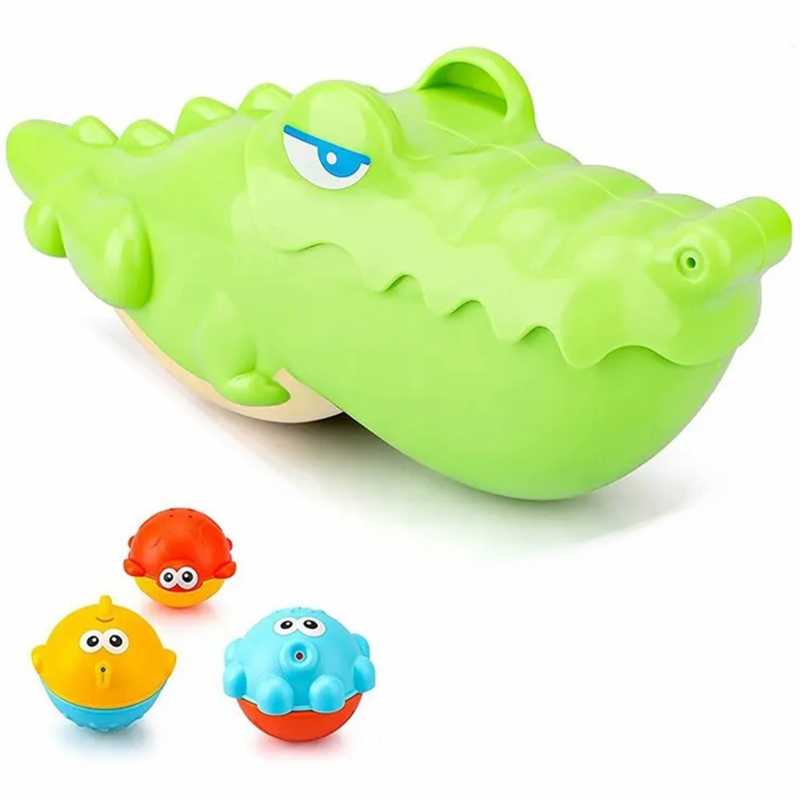 WOOPIE vonios žaislas - krokodilas ir žuvis 			
