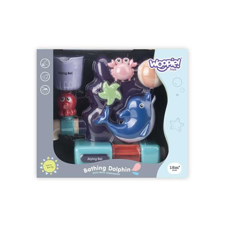 WOOPIE vonios žaislas - Delfinas su puodeliu 		
