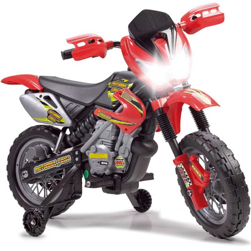 Vaikiškas elektrinis motociklas Cross, raudonas			