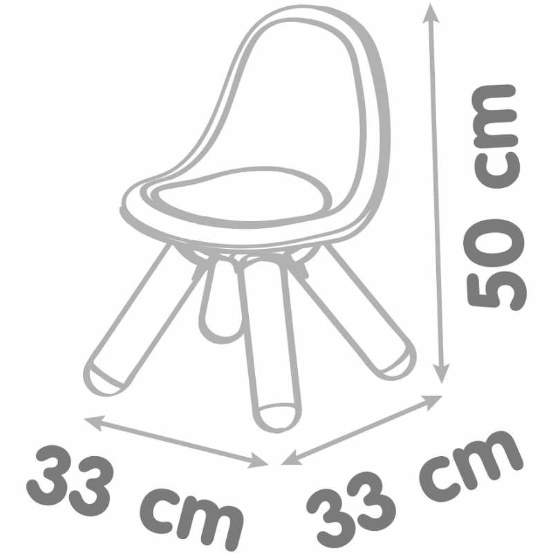 Kėdė su atlošu SMOBY, žalia/balta