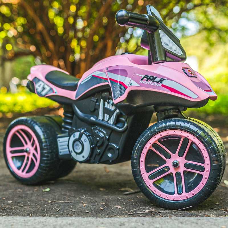 Paspiriamas motociklas Falk Racing, rožinis