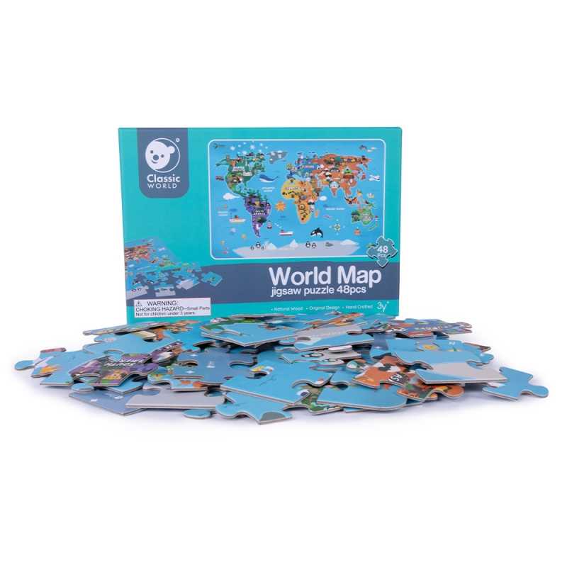 Classic World dėlionė: pasaulio žemėlapis, 48 el.					