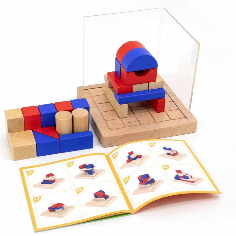 Viga Toys 3D medinės konstrukcinės kaladėlės			