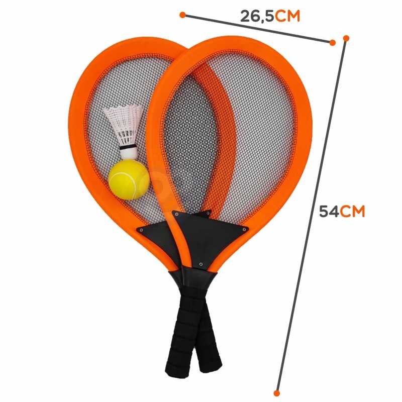 Didelės badmintono raketės vaikams, oranžinės