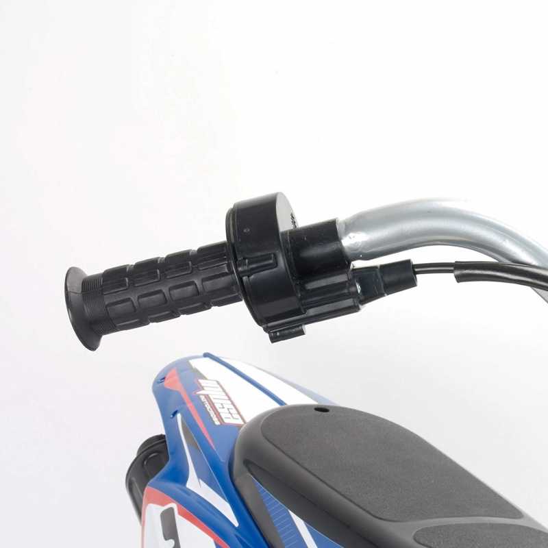 Elektrinis motociklas pripučiamais ratais Motor Cross Injusa, mėlynas