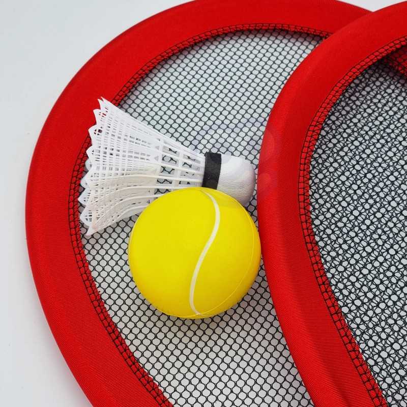 Didelės badmintono raketės vaikams, raudonos