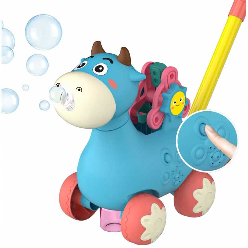 Stumdukas su muilo burbulais - Karvė, mėlynas
