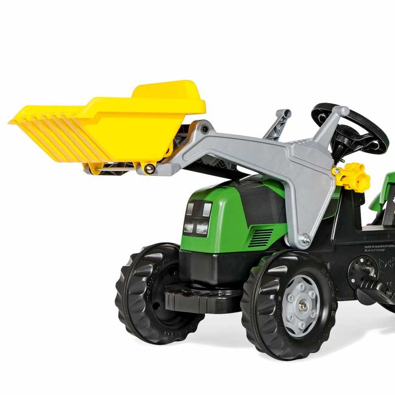 Pedalais minamas traktorius su priekaba ir kastuvu Rolly Toys, žalias