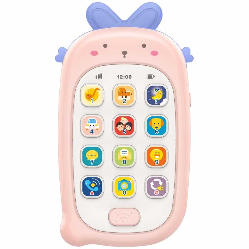 WOOPIE interaktyvus mobilusis telefonas su garsais, rožinis