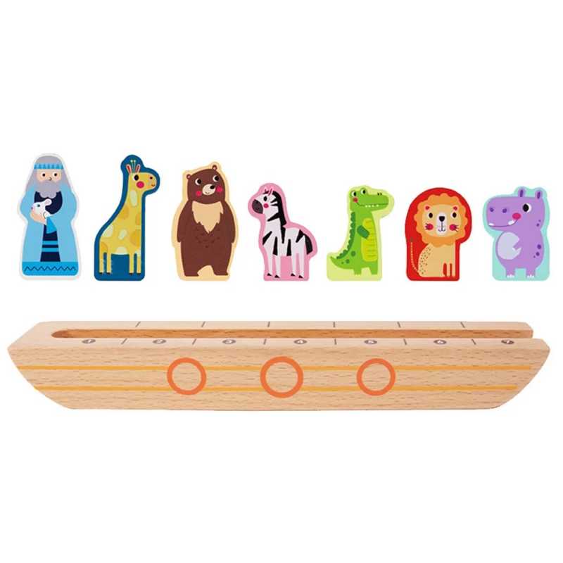 Tooky Toy medinė Nojaus arka su gyvūnais		