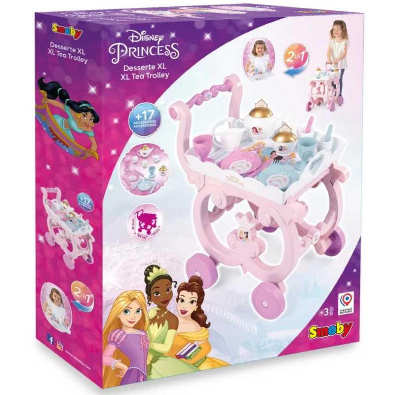 Smoby Disney Princess vežimėlis su indais