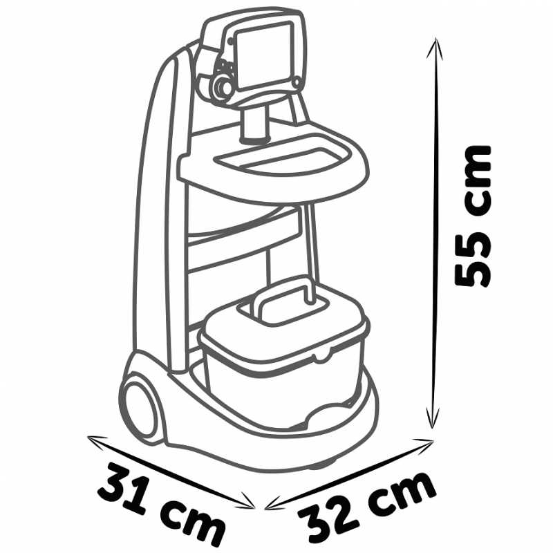 Elektroninis medicininis vežimėlis - Smoby, 16 elementų