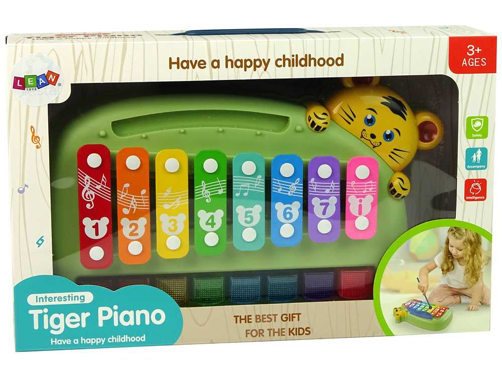 Vaikiškas spalvotas fortepijonas - ksilofonas