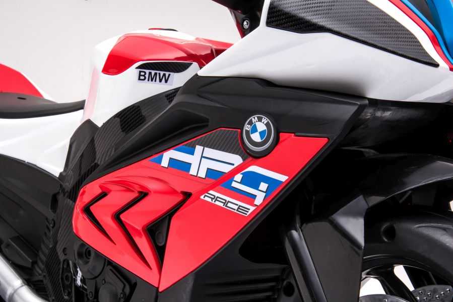 Vaikiškas elektrinis motociklas -  BMW HP4, raudonas
