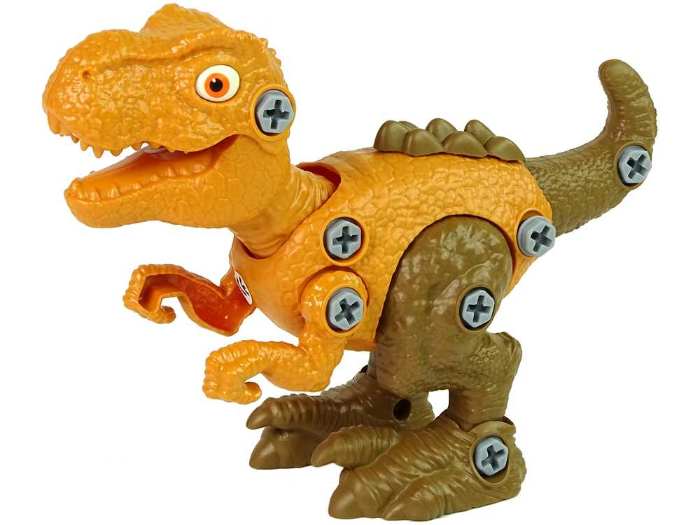 Konstruktorius - dinozauras su kiaušiniu, oranžinis