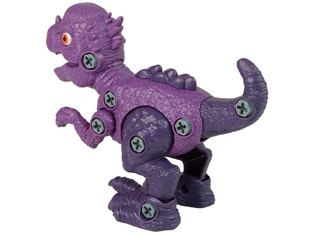 Konstruktorius - dinozauras su kiaušiniu, violetinis