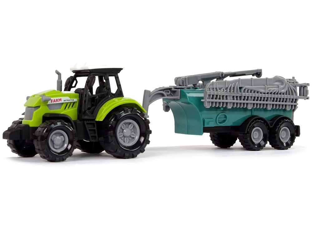 Žaislinis traktorius su prikabinamu purkštuvu