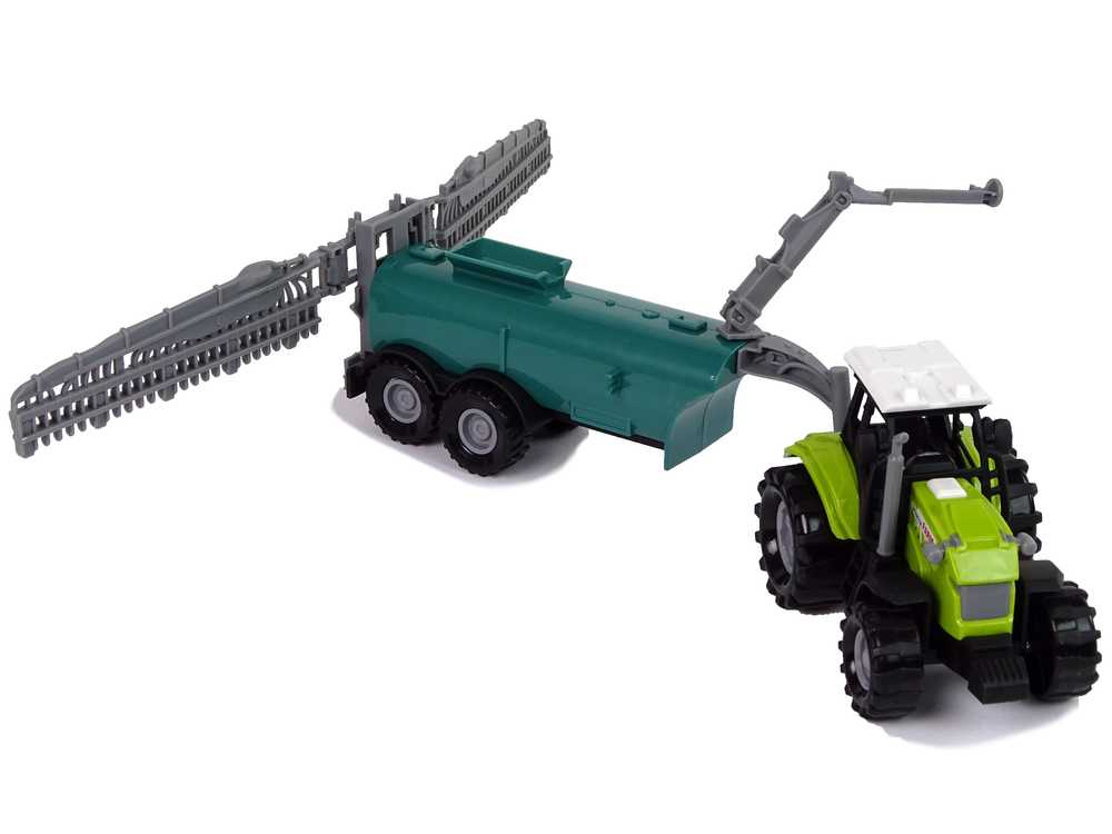 Žaislinis traktorius su prikabinamu purkštuvu