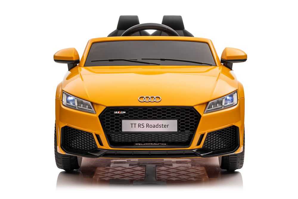 Dvivietis elektromobilis Audi TT RS, geltonas