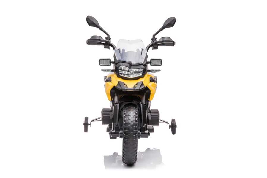 Vaikiškas elektrinis motociklas - BMW F850, geltonas