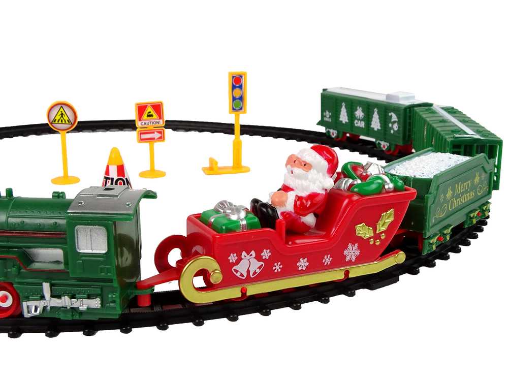 Kalėdinis traukinukas su bėgiais, 260 cm.