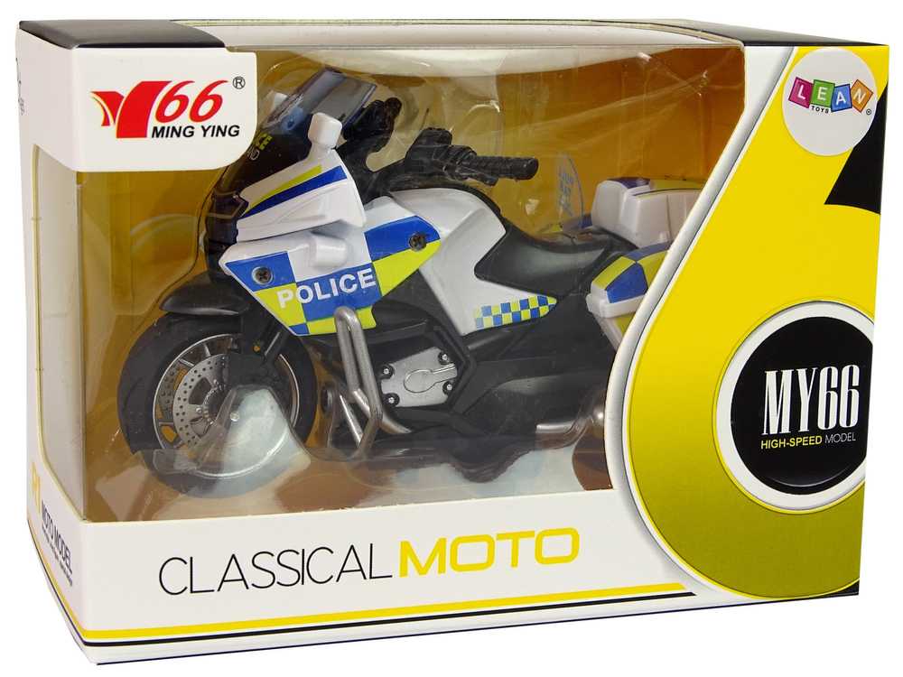 Žaislinis policijos motociklas, 1:14
