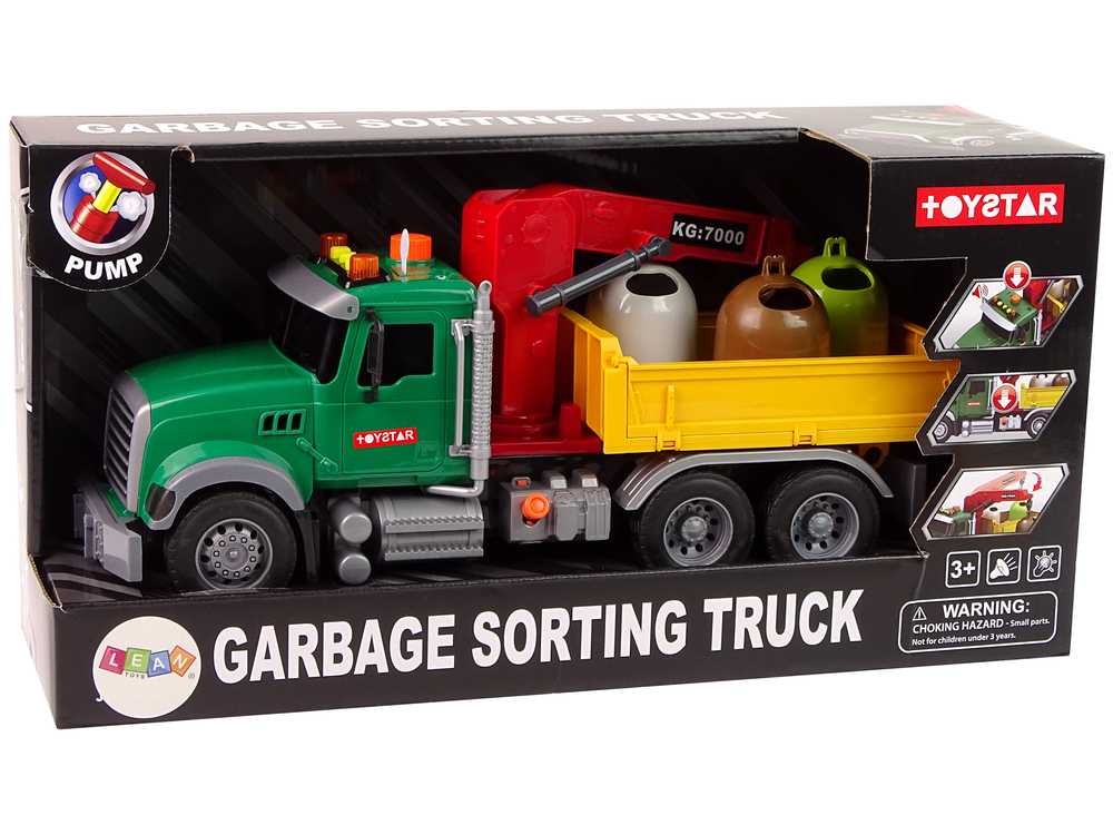 Žaislinis sunkvežimis su konteineriais