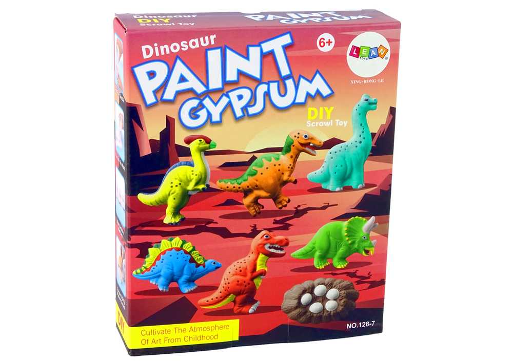Kūrybinis gipso liejinių rinkinys dažyti - Dinozaurai