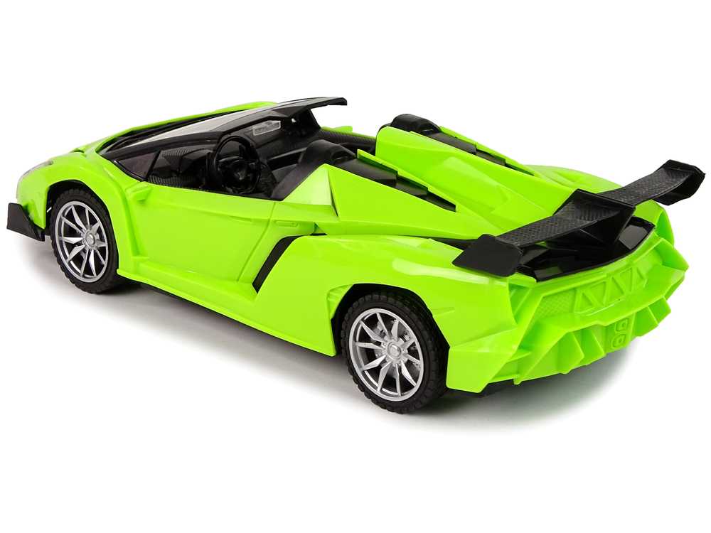 Nuotoliniu būdu valdomas sportinis automobilis, žalias