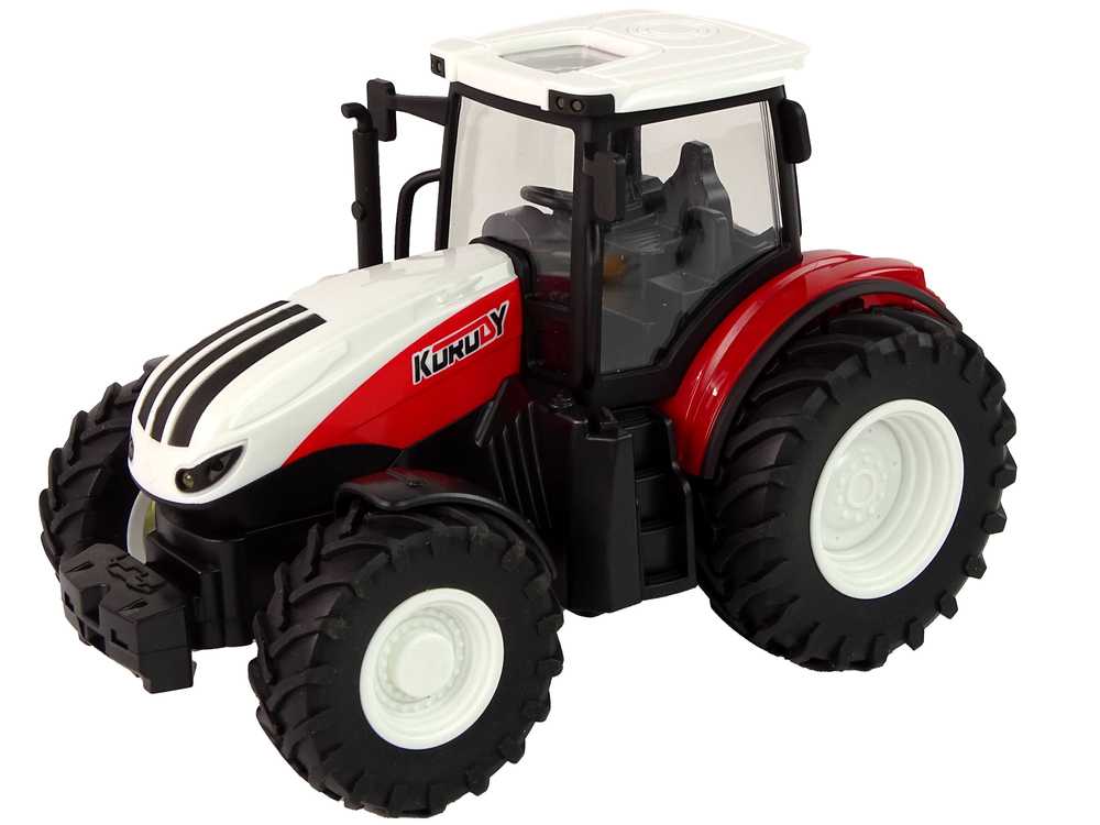 Nuotoliniu būdu valdomas žemės ūkio traktorius, 1:24, raudonas