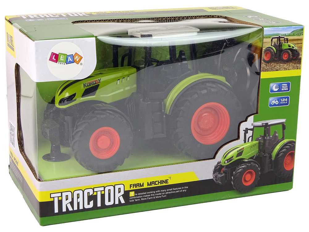 Nuotoliniu būdu valdomas traktorius, 1:24, žalias