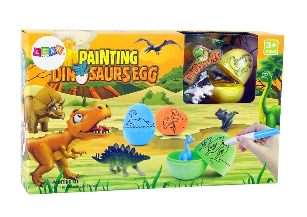 Kūrybinis rinkinys kiaušiniams dažyti - Dinozaurai