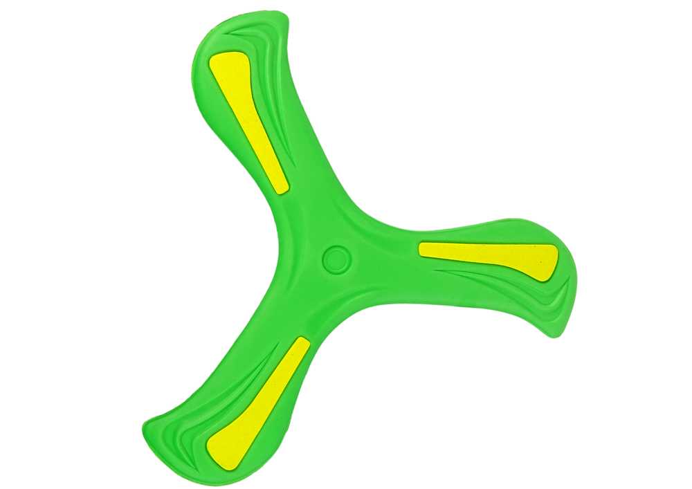 Putplasčio bumerangas, žalias