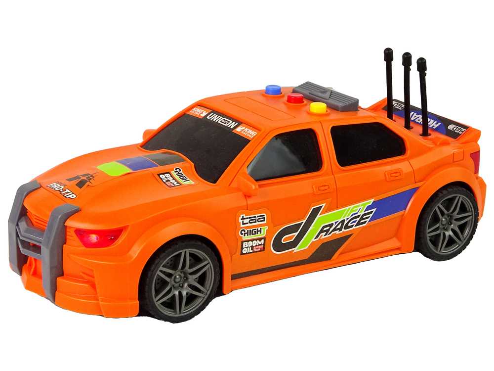 Sportinis lenktyninis automobilis 1:16 su garso efektais, oranžinis