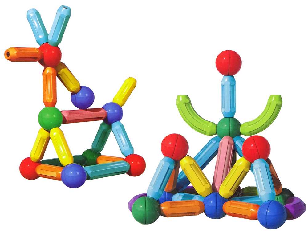 Magnetinės plastikinės spalvotos kaladėlės