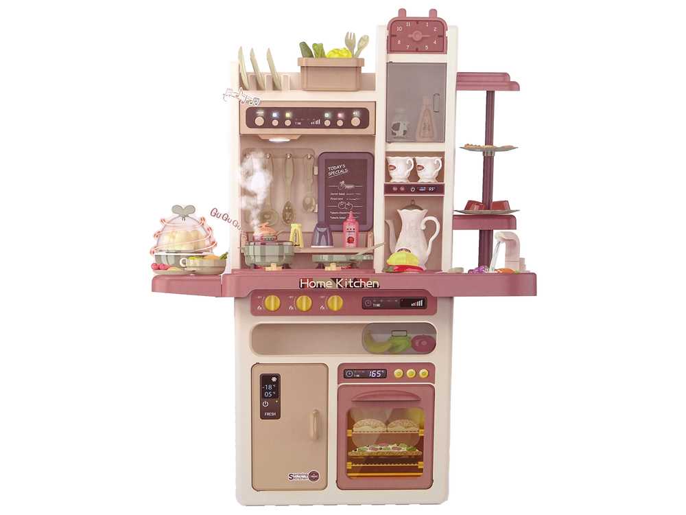 Vaikiška virtuvėlė Home Kitchen, rožinė, 93,5x71x29