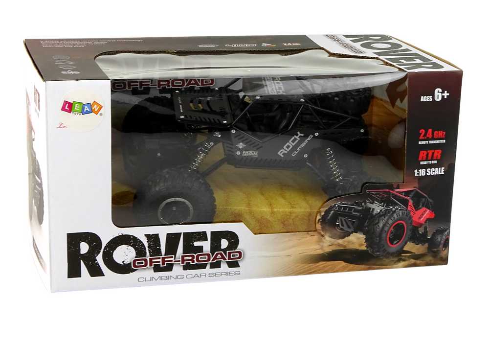 Nuotoliniu būdu valdomas automobilis Rover, 1:16, juodas