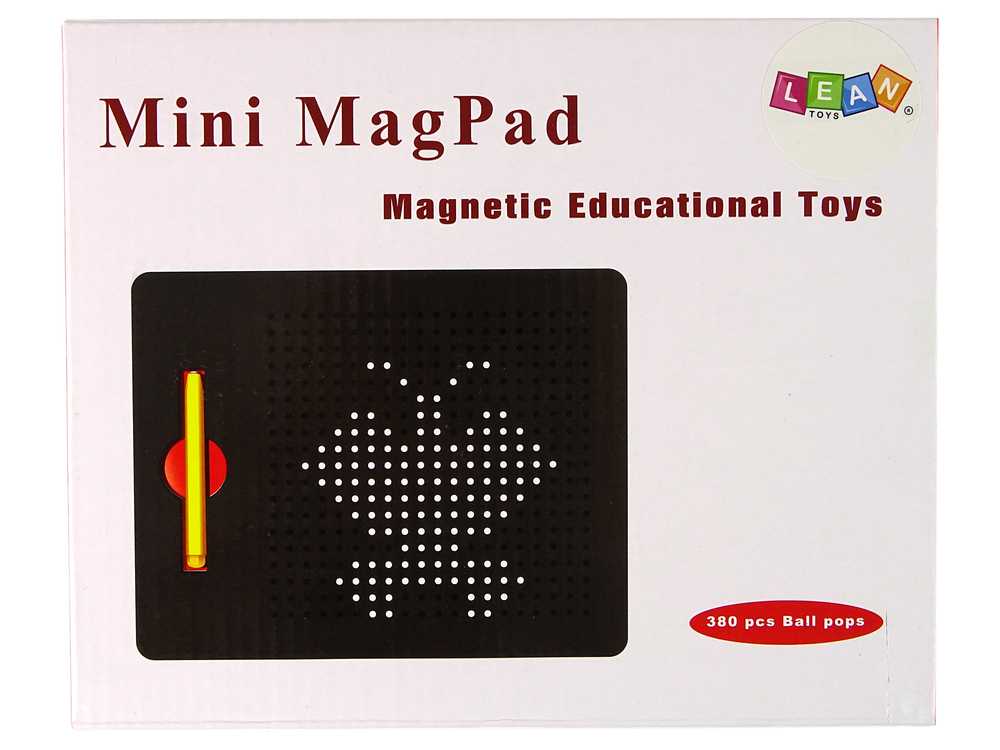 Mini MagPad magnetinė lenta su rutuliukais, juoda