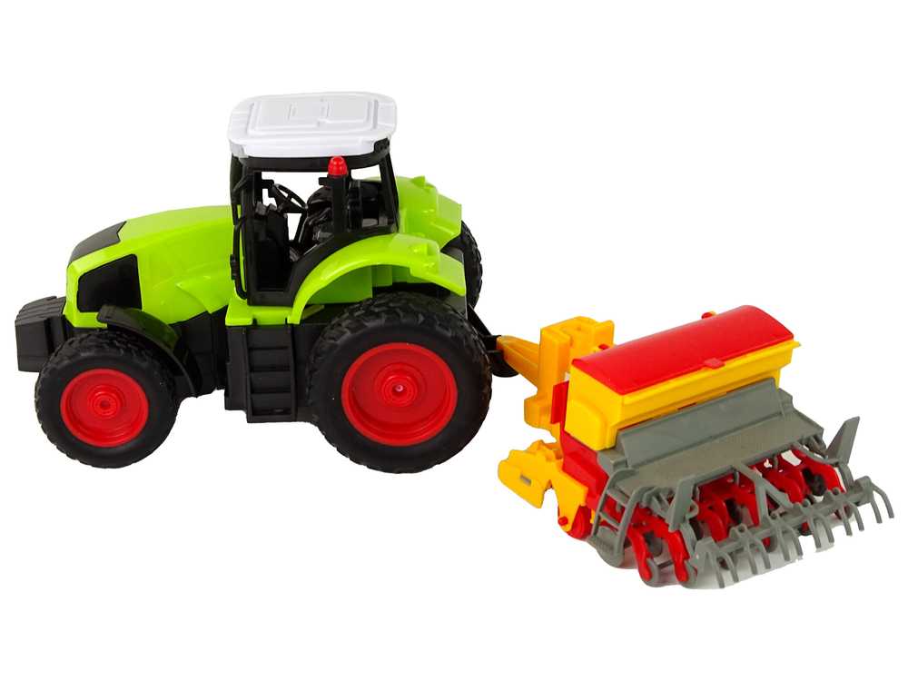 Nuotoliniu būdu valdomas traktorius su presu R/C 1:16, žalias
