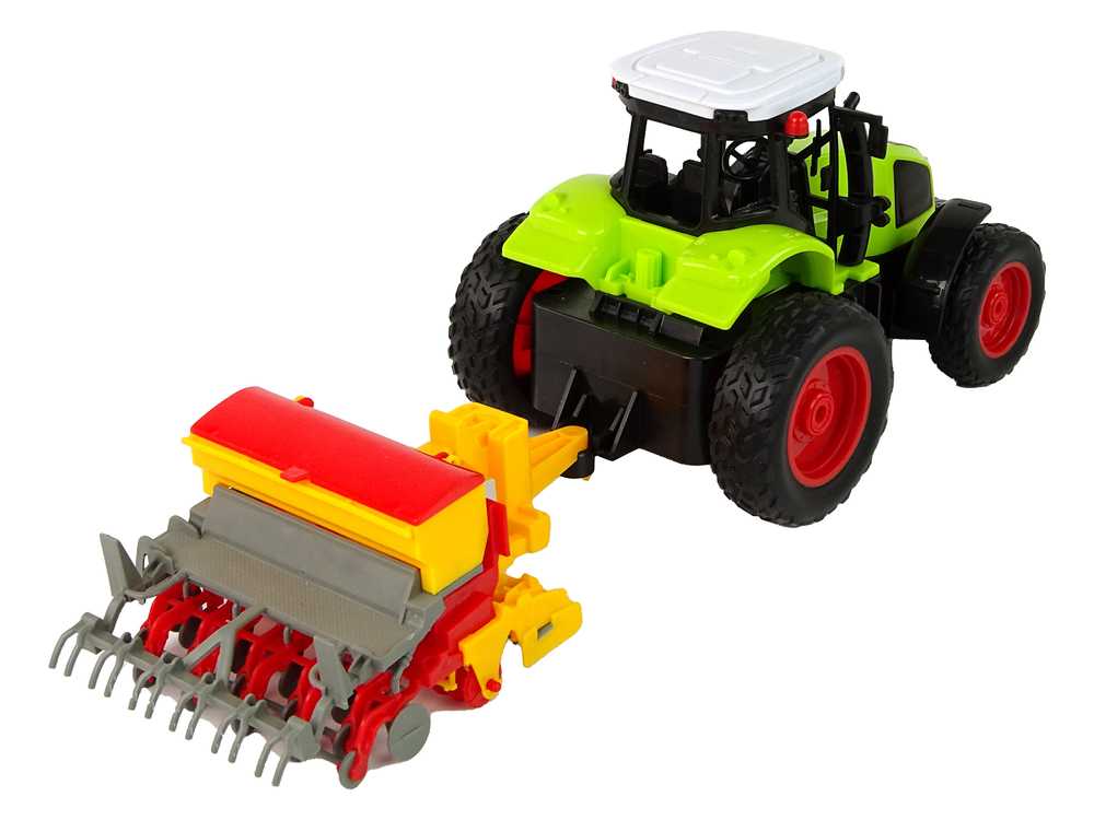 Nuotoliniu būdu valdomas traktorius su presu R/C 1:16, žalias