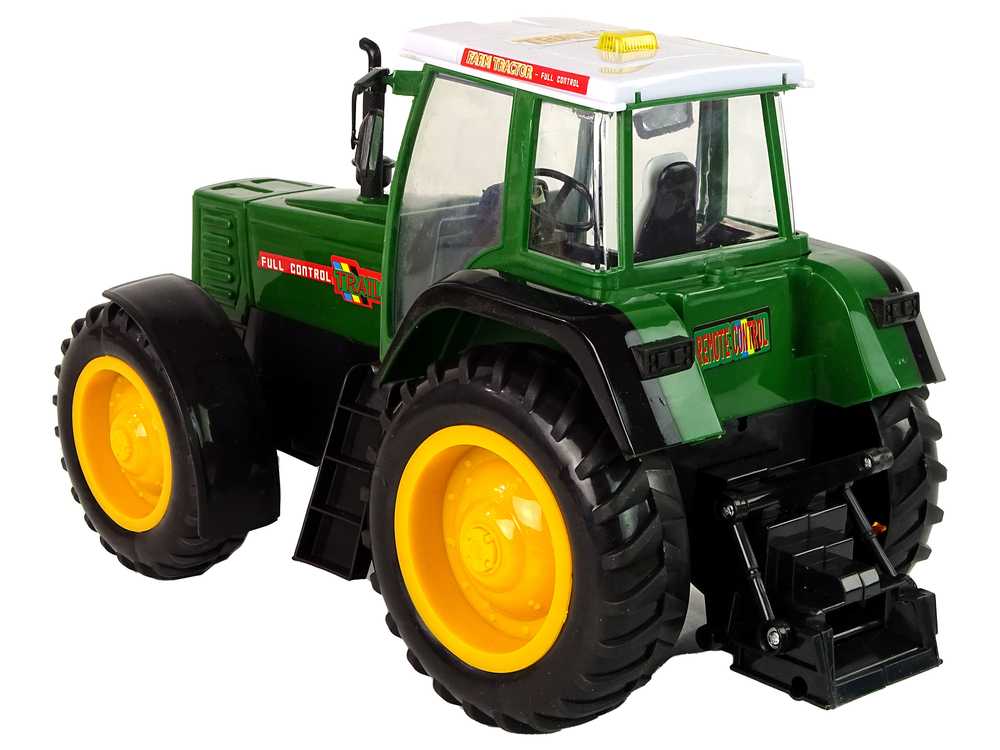 Žalios ir juodos spalvos R/C nuotoliniu būdu valdomas traktorius