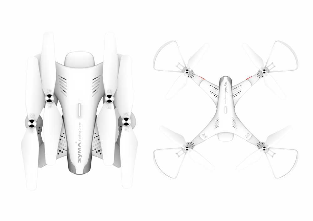 Nuotoliniu būdu valdomas dronas SYMA Z3 720P, baltos spalvos