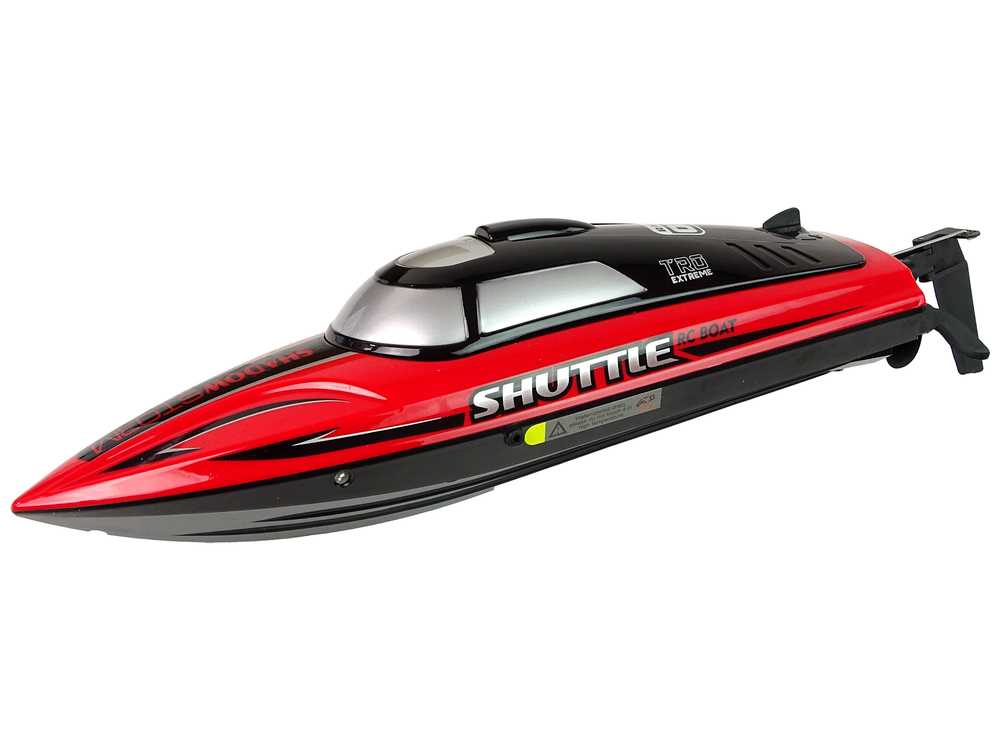 Nuotoliniu būdu valdoma motorinė valtis 20-25 km/h, raudona