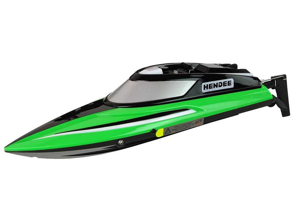 Nuotoliniu būdu valdoma motorinė valtis 20-25 km/h, žalia