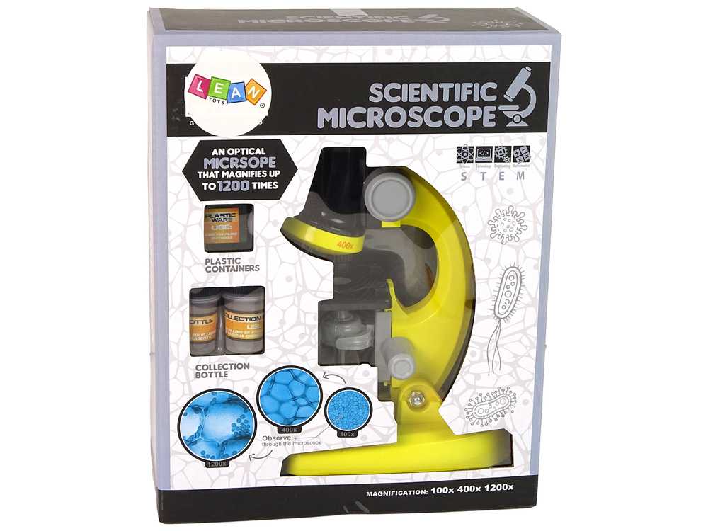 Vaikiškas mokomasis mikroskopas, geltonas