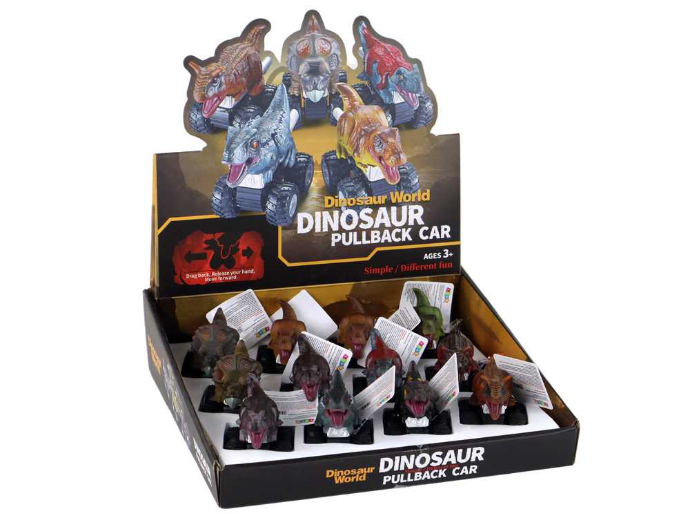 Žaislinis automobilis - dinozauras, 1vnt.